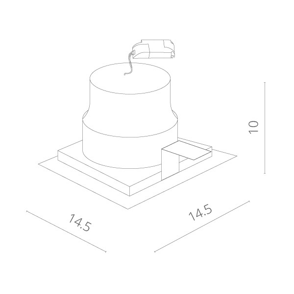 Встраиваемый светильник ARTE Lamp A7018PL-1BK