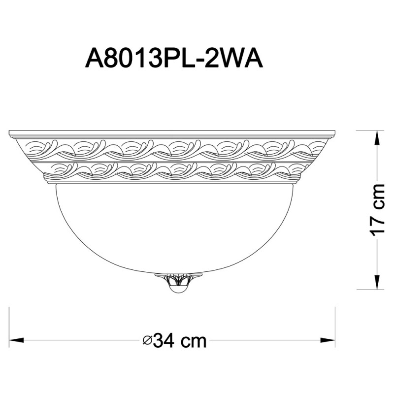 Накладной светильник ARTE Lamp A8013PL-2WA