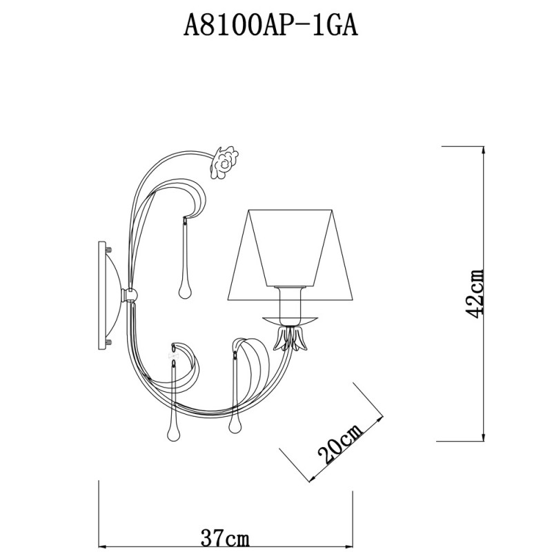 Бра ARTE Lamp A8100AP-1GA