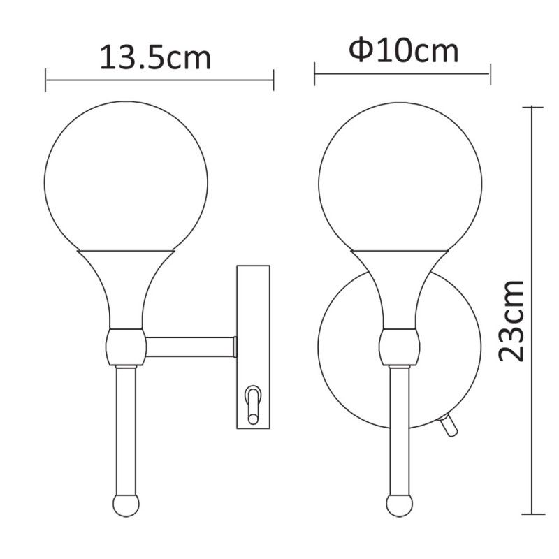 Бра ARTE Lamp A9162AP-1CC