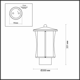 Садово-парковый светильник Odeon Light 4173/1B