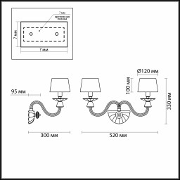 Бра Odeon Light 4198/2W