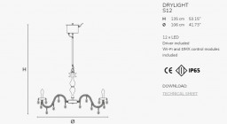 Подвесной уличный светильник Masiero DRYLIGHT S12 RGBW PREMIUM