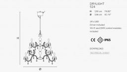 Подвесной уличный светильник Masiero DRYLIGHT S24 PREMIUM