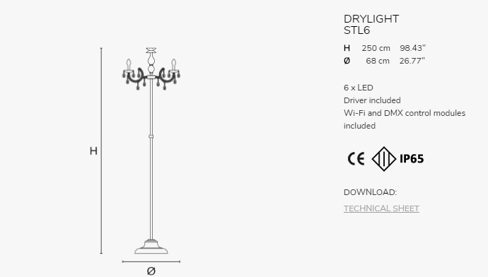 Садово-парковый светильник Masiero DRYLIGHT STL6 WHITE PORTABLE PREMIUM