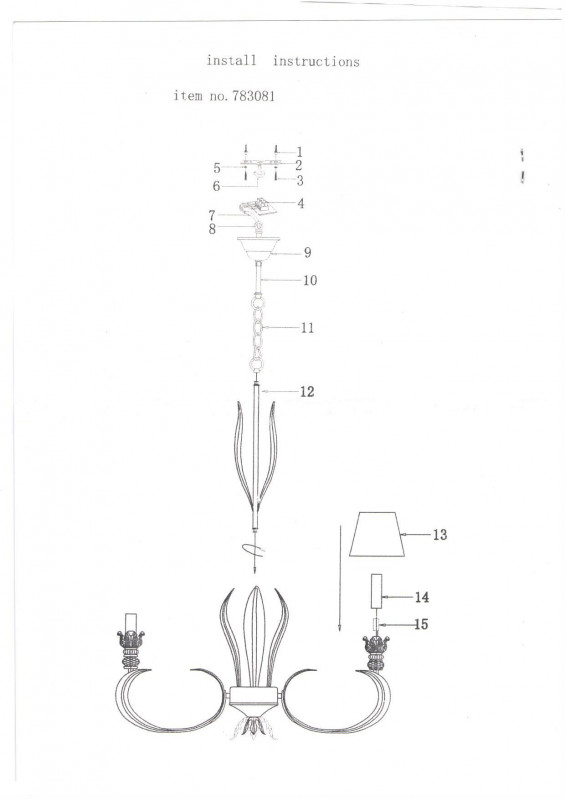 Подвесная люстра Lightstar 783081