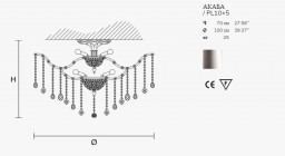 Накладная люстра Masiero Aqaba / PL10+5 SWAROVSKI