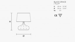 Настольная лампа Masiero Black Grace / TL1 P