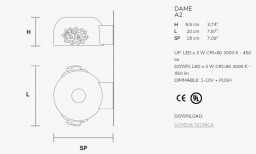 Бра Masiero DAME A2 V95