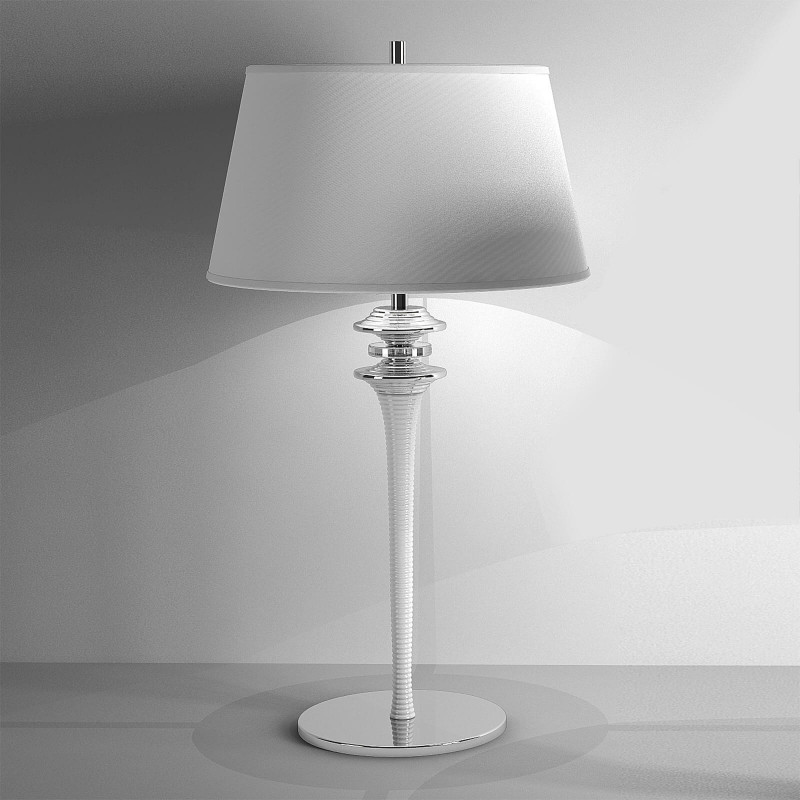 Настольная лампа Italamp 7015/LG trasparente/cotone-avorio/B