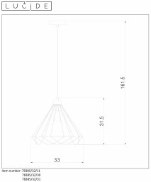 Подвесной светильник LUCIDE 78385/32/31