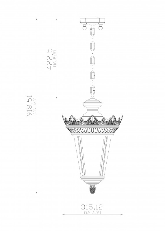 Подвесной уличный светильник LD-Lighting LD-FL001