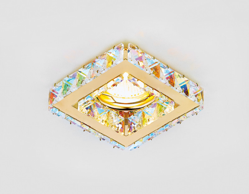 Встраиваемый светильник Ambrella Light K110 PR/G modern ceiling indoor fan decorative smart 110v 240v remote control luxury wooden blades led light ceiling fan