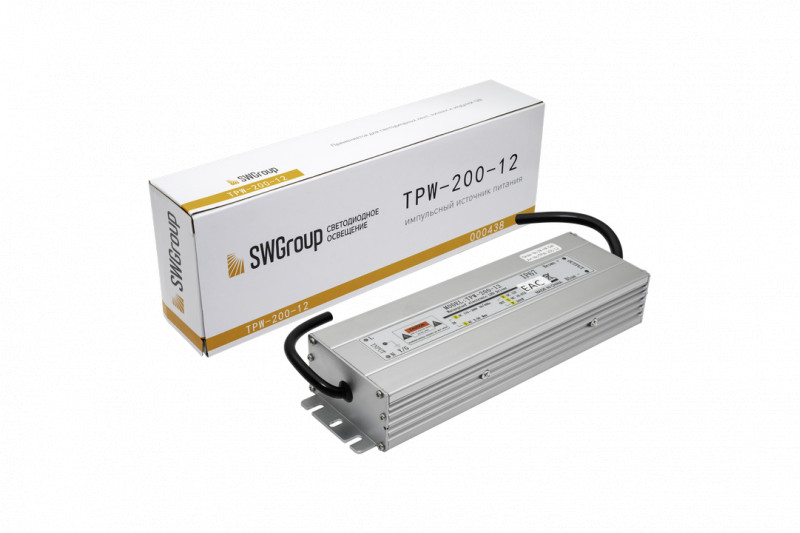 Блок питания для светодиодной ленты SWG TPW-200-12