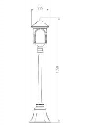 Садово-парковый светильник Elektrostandard Corvus F черное золото (GL 1021F)