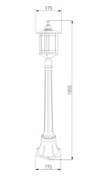 Садово-парковый светильник Elektrostandard Vela F кофейное золото (GL 1019F)