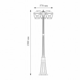 Садово-парковый светильник Elektrostandard Columba F/3 коричневый (GL 1022F/3)
