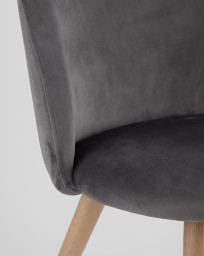 Стул Stool Group ZOMBA VELVET GREY