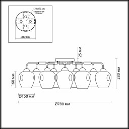 Накладная люстра Odeon Light 4660/9