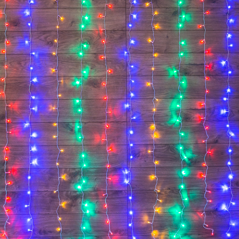 Светодиодный занавес Neon-Night 235-059 декоративный led фонарь с эффектом снегопада и подсветкой санта клаус usb теплое белое свечение neon night