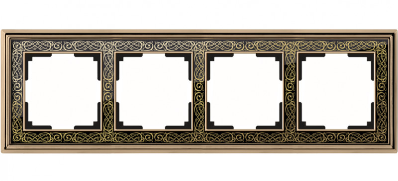 Рамка Werkel WL77-Frame-04 (золото/черный) рамка на 2 поста золото wl77 frame 02 werkel