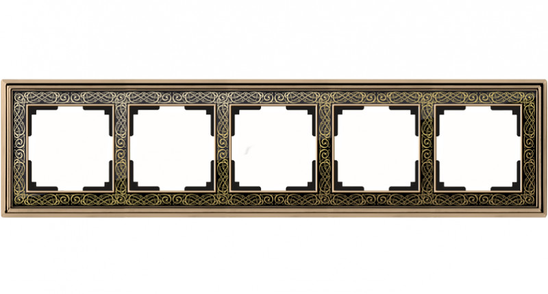 Рамка Werkel WL77-Frame-05 (золото/черный) рамка на 2 поста золото wl77 frame 02 werkel