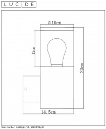 Светильник настенный LUCIDE 14899/01/30