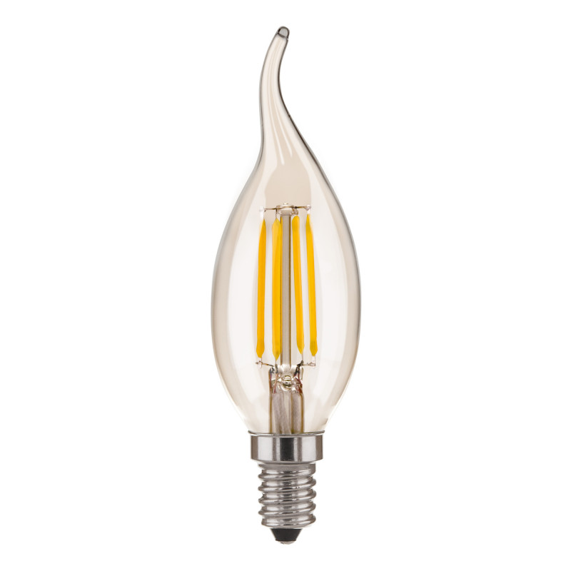 Светодиодная лампа Elektrostandard Свеча на ветру BL130 7W 4200K E14 (CW35 прозрачный) светодиодная лампа elektrostandard свеча на ветру 7w 3300k e14
