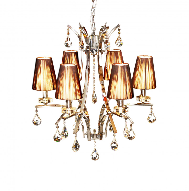 Подвесная люстра Lumina Deco LDP 66247-6 BR подвесная люстра lumina deco glamour ldp 66247 8 wt chr