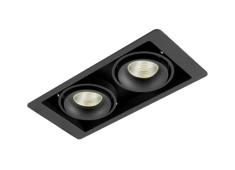 Встраиваемый светильник Donolux DL18615/02WW-SQ Shiny black/Black плейсмат shiny серебряный