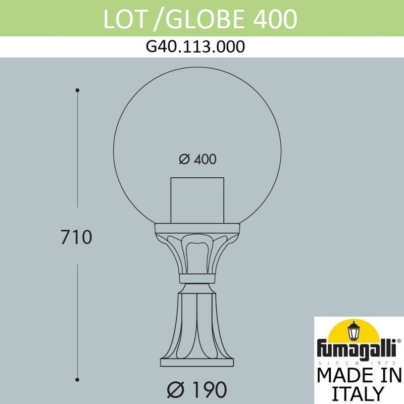 Садово-парковый светильник Fumagalli G40.113.000.AYE27