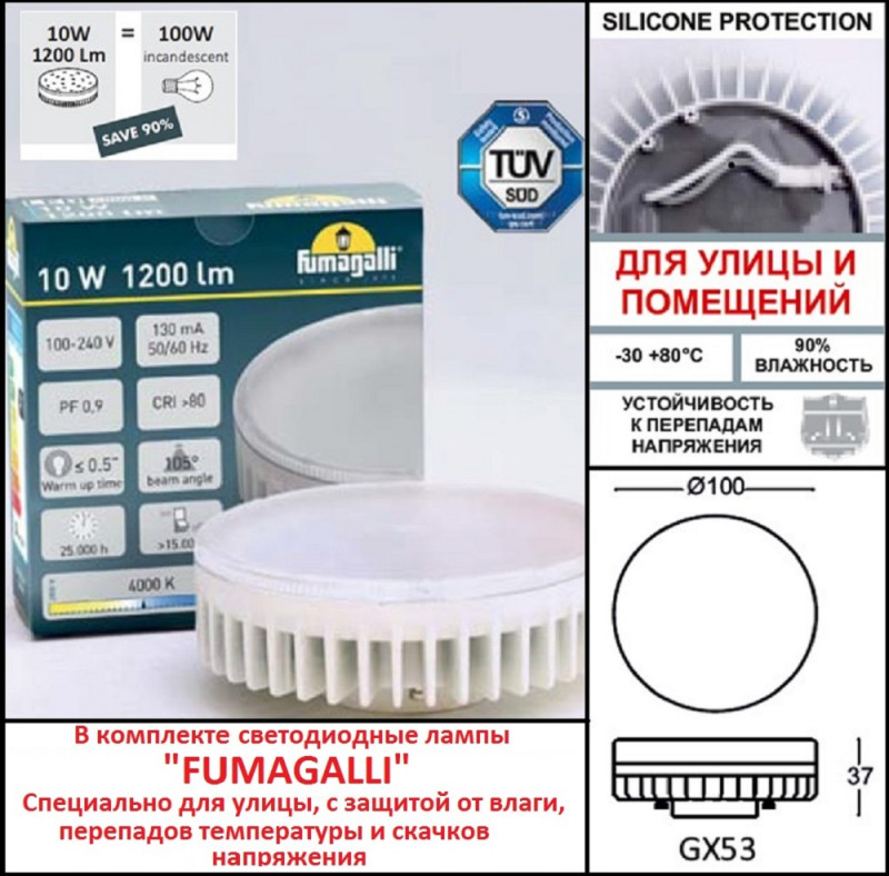 Садово-парковый светильник Fumagalli DS1.563.000.LXD1L