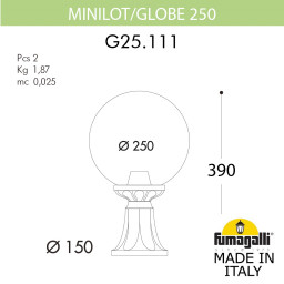 Садово-парковый светильник Fumagalli G25.111.000.AXF1R