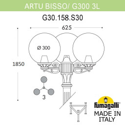 Садово-парковый светильник Fumagalli G30.158.S30.BXE27