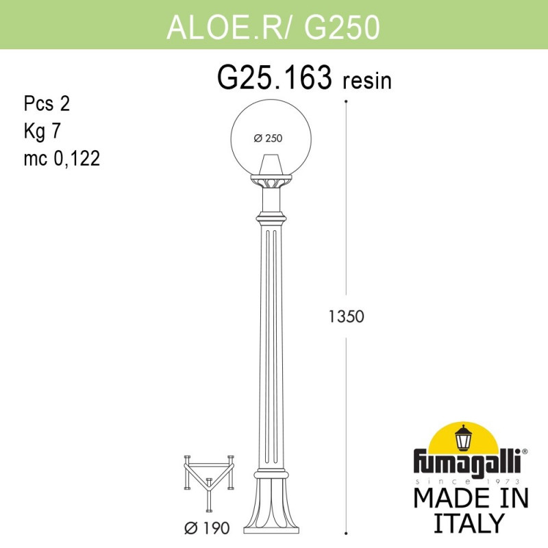 Садово-парковый светильник Fumagalli G25.163.000.WXF1R
