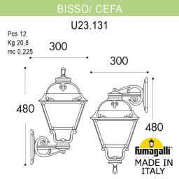 Светильник настенный Fumagalli U23.131.000.BYF1RDN