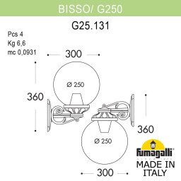 Светильник настенный Fumagalli G25.131.000.VYF1R