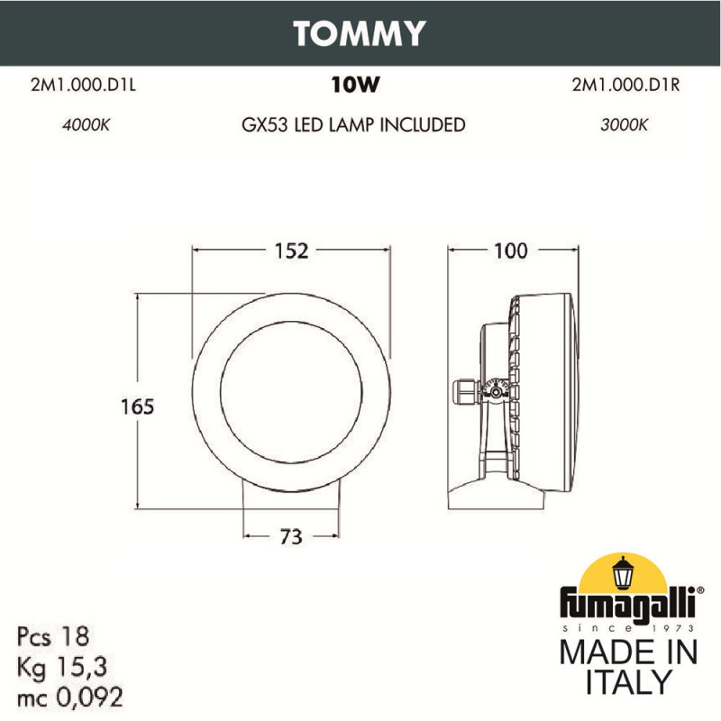 Прожектор Fumagalli 2M1.000.000.AXD1L