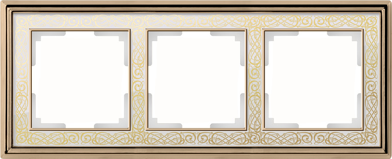 Рамка Werkel WL77-Frame-03 (золото/белый) рамка на 2 поста золото wl77 frame 02 werkel