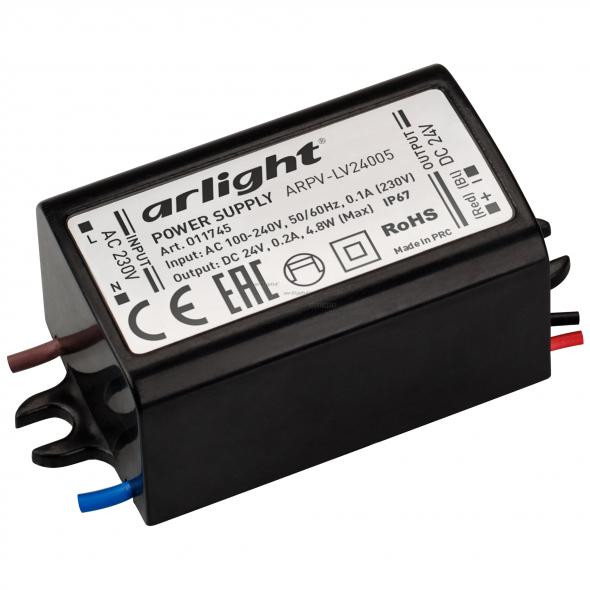 Блок питания для светодиодной ленты Arlight 011745 шнур питания arlight ard pro flash 1 5m 230v 1 6a 025889