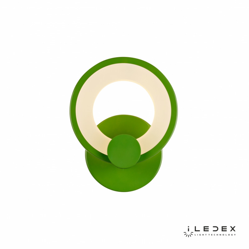 Детское бра iLedex A001/1 Green потолочная светодиодная люстра iledex ring a001 10 bk