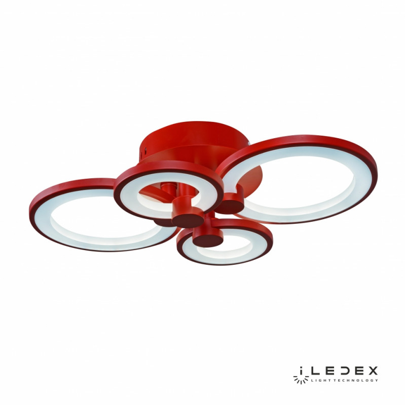 Накладная люстра iLedex A001/4 Red потолочная светодиодная люстра iledex ring a001 4 red