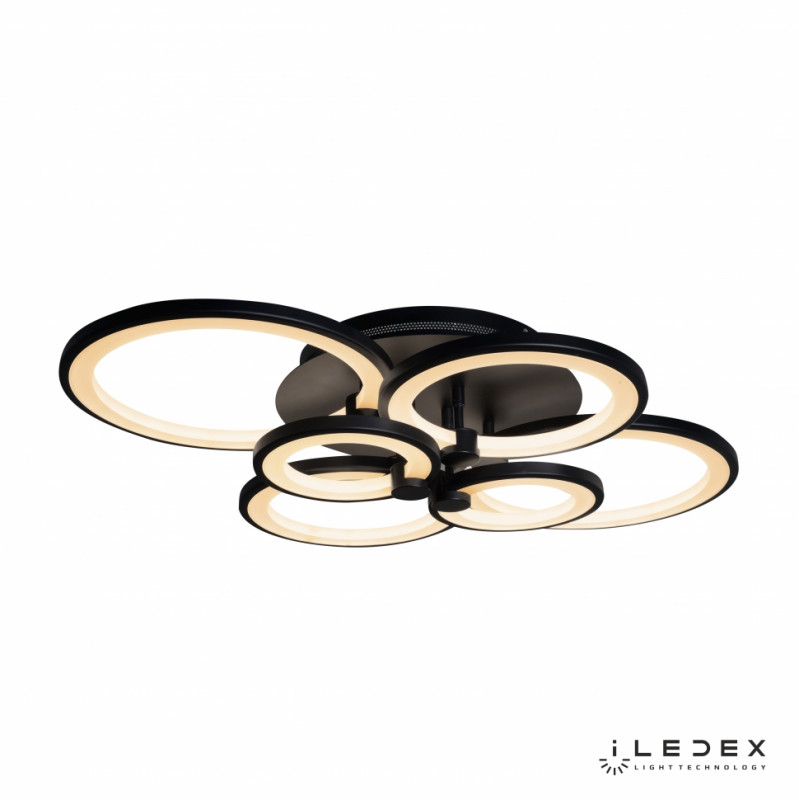 Накладная люстра iLedex A001/6 BK потолочная люстра iledex ring a001 4 bk