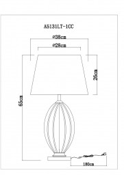 Настольная лампа ARTE Lamp A5131LT-1CC