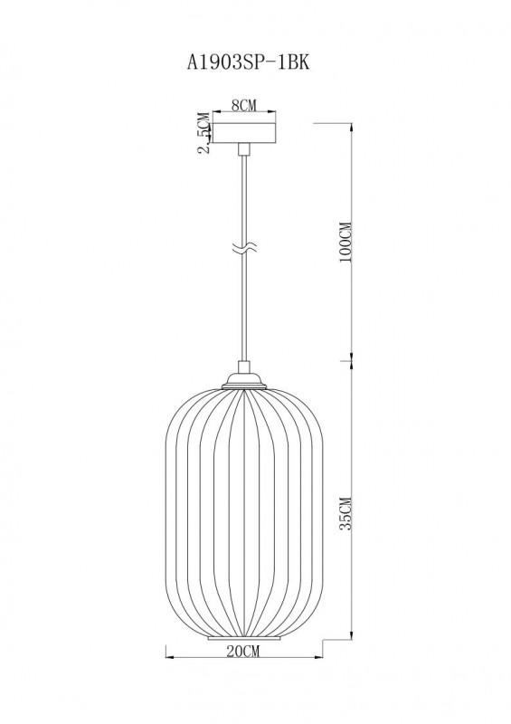Подвесной светильник ARTE Lamp A1903SP-1BK