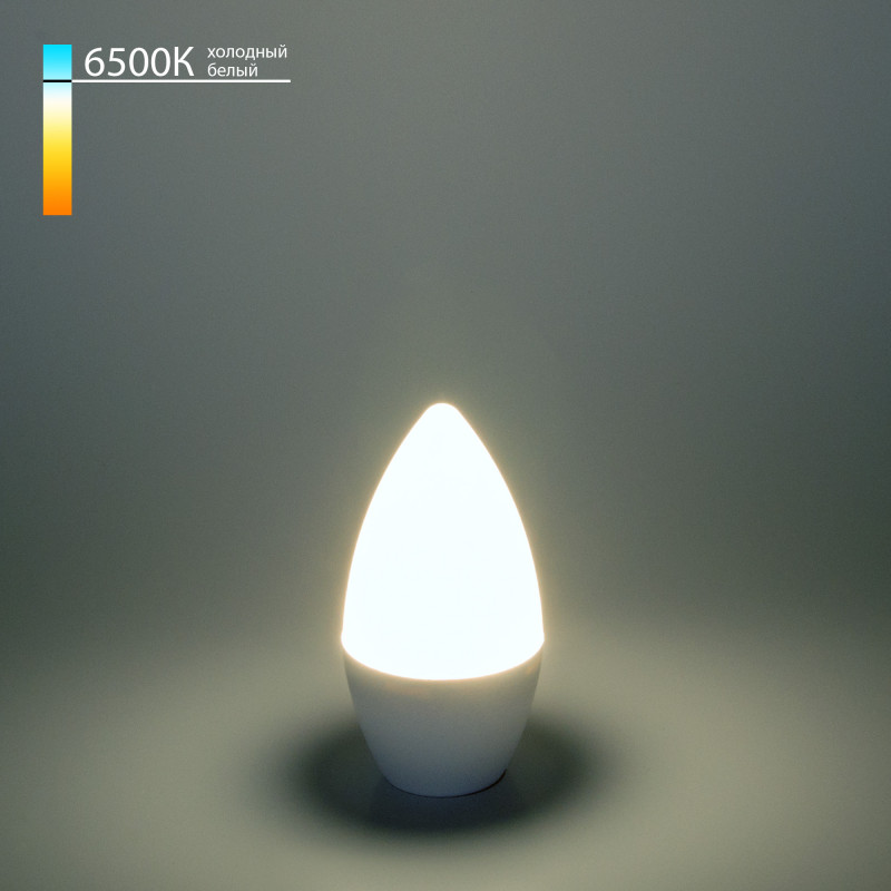 Светодиодная лампа Elektrostandard Свеча СD LED 6W 6500K E14 (BLE1423) светильник светодиодный пылевлагозащищённый feron al3005 в пластиковом корпусе 12w 6500k 220v ip65 белый 29609