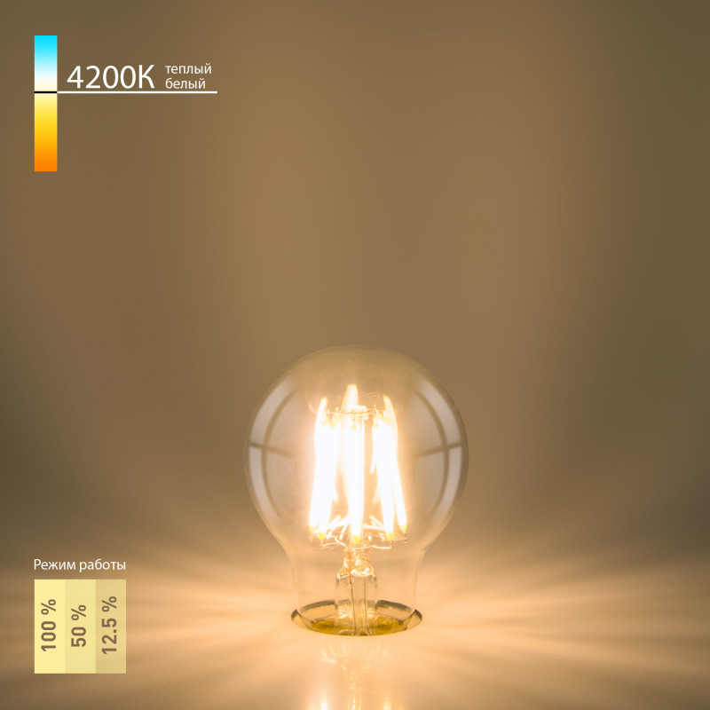цена Светодиодная лампа Elektrostandard Dimmable 9W 4200K E27 (A60 прозрачный) (BLE2715)