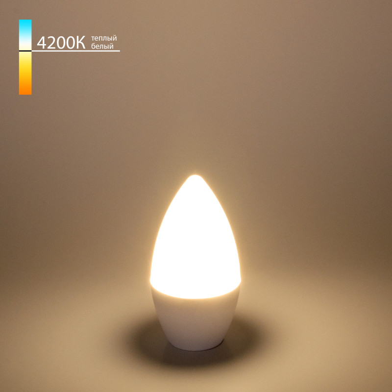 Светодиодная лампа Elektrostandard Свеча СD LED 6W 4200K E14 (BLE1422) свеча из вощина 4 5х4 5х12 5 см бронза металлик
