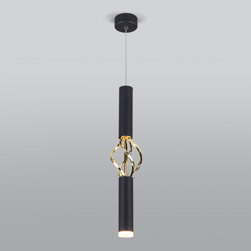 Подвесной светильник Eurosvet 50191/1 LED черный/золото подвесной светильник eurosvet 50191 1 led матовое серебро матовое золото