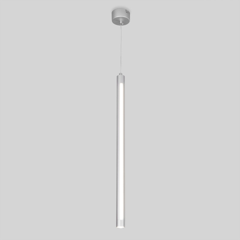 подвесной светильник eurosvet 50204 1 led белый матовое серебро Подвесной светильник Eurosvet 50189/1 LED серебро